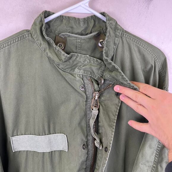 VTG 80s M65 US Military Fish Tail Parka Extreme Cold Weather Green Size M - Picture 5 of 8